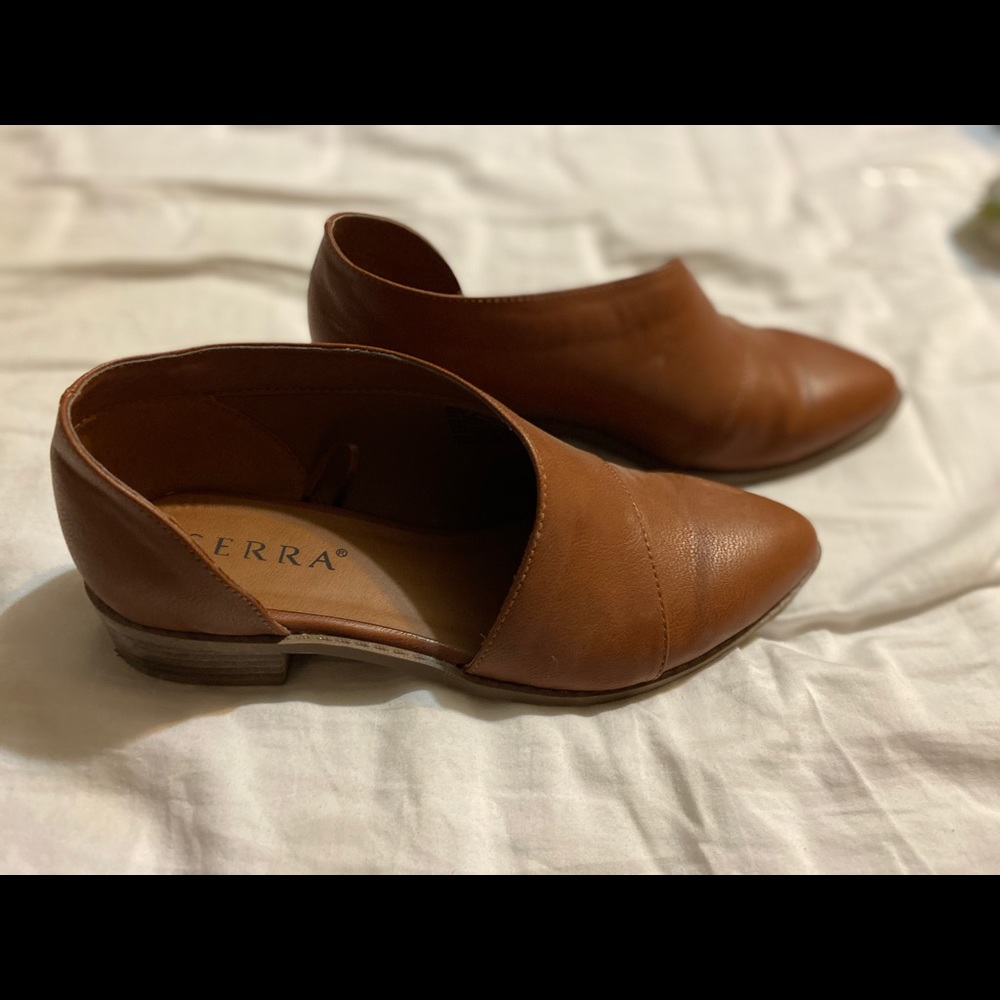 Saddle color Flat Dress Shoes